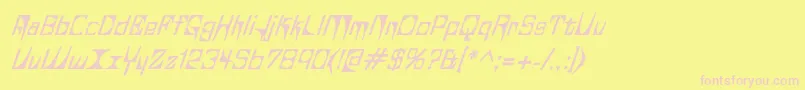 Glaukau Font – Pink Fonts on Yellow Background