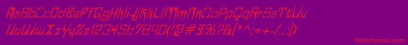 Glaukau Font – Red Fonts on Purple Background