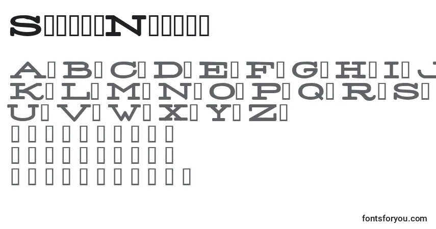 Schriftart StereoNormal – Alphabet, Zahlen, spezielle Symbole