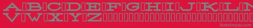 フォントStereoNormal – 赤い背景に灰色の文字
