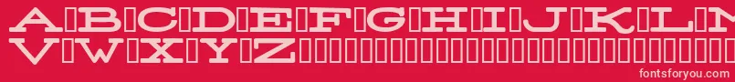 StereoNormal Font – Pink Fonts on Red Background