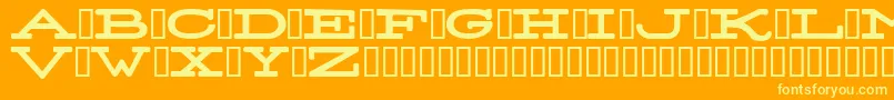 StereoNormal Font – Yellow Fonts on Orange Background