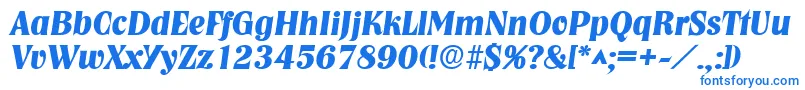 NashvillelhBoldItalic Font – Blue Fonts on White Background