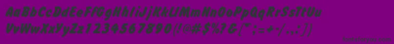 BrushhandRegular-Schriftart – Schwarze Schriften auf violettem Hintergrund