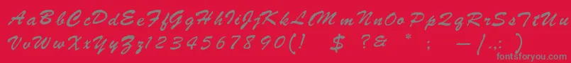 Rsstyle Font – Gray Fonts on Red Background