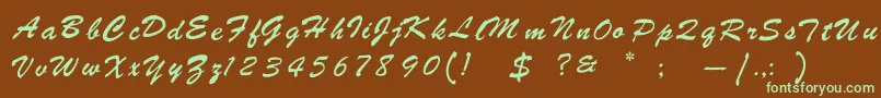 Rsstyle-fontti – vihreät fontit ruskealla taustalla