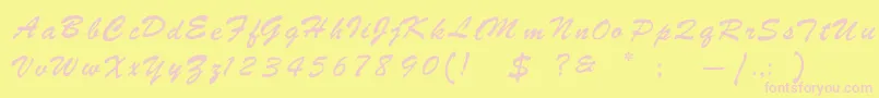 Шрифт Rsstyle – розовые шрифты на жёлтом фоне