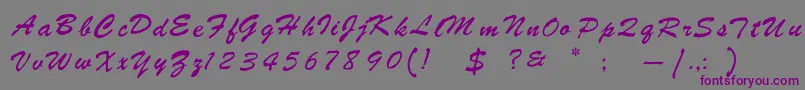 Rsstyle-fontti – violetit fontit harmaalla taustalla