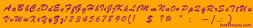 Rsstyle Font – Purple Fonts on Orange Background