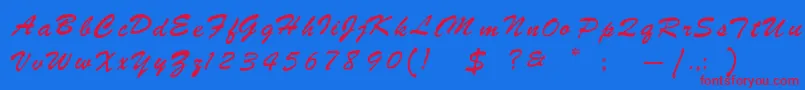 Шрифт Rsstyle – красные шрифты на синем фоне