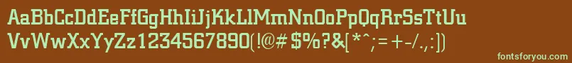 Шрифт CivicBold – зелёные шрифты на коричневом фоне