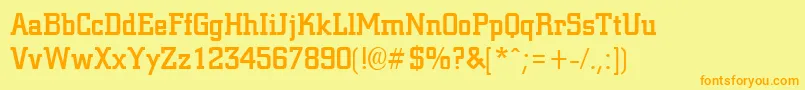 CivicBold Font – Orange Fonts on Yellow Background