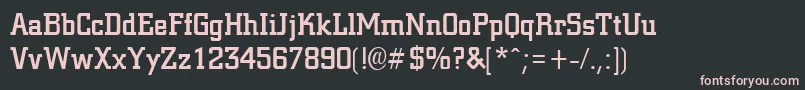 Шрифт CivicBold – розовые шрифты на чёрном фоне