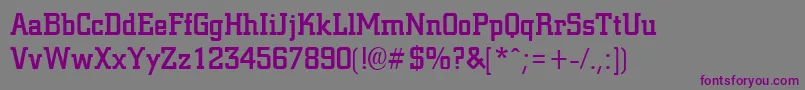 Шрифт CivicBold – фиолетовые шрифты на сером фоне
