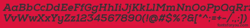 NexaSlabXboldOblique Font – Black Fonts on Red Background