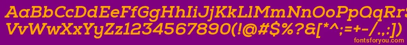 NexaSlabXboldOblique Font – Orange Fonts on Purple Background