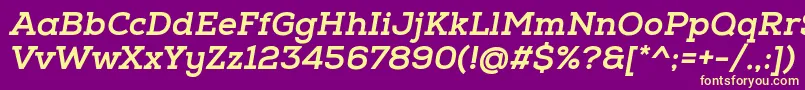 NexaSlabXboldOblique Font – Yellow Fonts on Purple Background