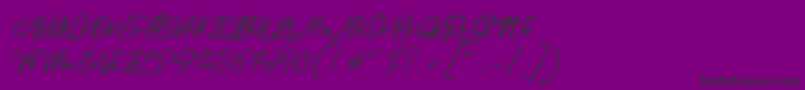 SurfingKiteboarding-Schriftart – Schwarze Schriften auf violettem Hintergrund