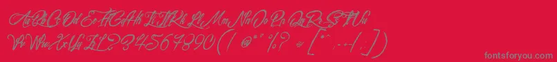 SurfingKiteboarding Font – Gray Fonts on Red Background