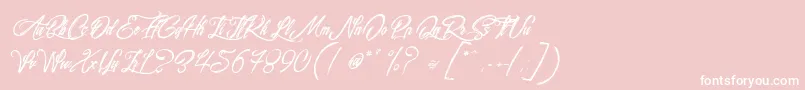 SurfingKiteboarding-Schriftart – Weiße Schriften auf rosa Hintergrund