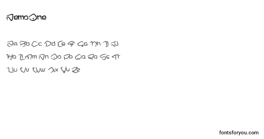 Шрифт NemoOne – алфавит, цифры, специальные символы