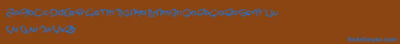 NemoOne-fontti – siniset fontit ruskealla taustalla