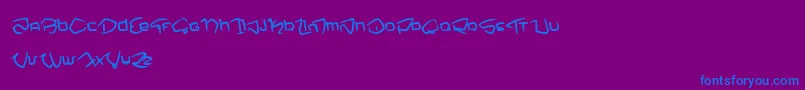 NemoOne Font – Blue Fonts on Purple Background