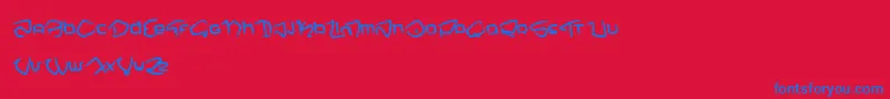 フォントNemoOne – 赤い背景に青い文字