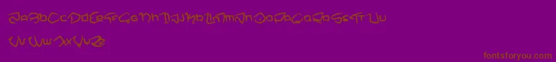 Czcionka NemoOne – brązowe czcionki na fioletowym tle