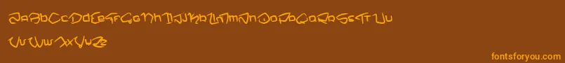 Шрифт NemoOne – оранжевые шрифты на коричневом фоне