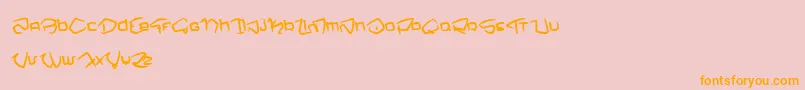 Шрифт NemoOne – оранжевые шрифты на розовом фоне