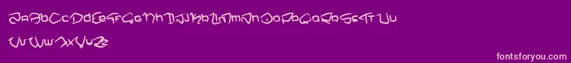 NemoOne-Schriftart – Rosa Schriften auf violettem Hintergrund
