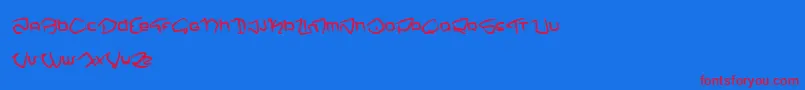 NemoOne Font – Red Fonts on Blue Background