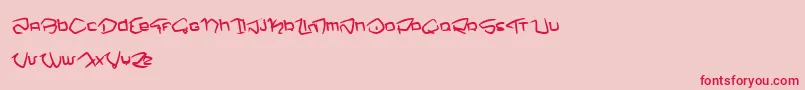 フォントNemoOne – ピンクの背景に赤い文字