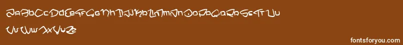 Шрифт NemoOne – белые шрифты на коричневом фоне
