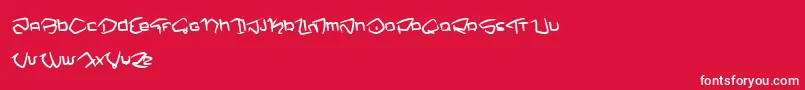 NemoOne-fontti – valkoiset fontit punaisella taustalla
