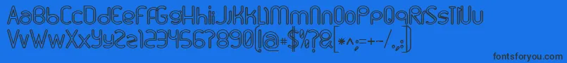 Linu Font – Black Fonts on Blue Background