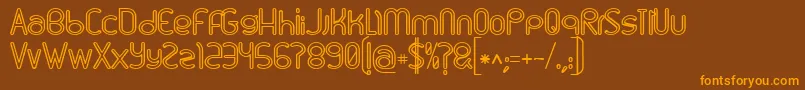 Linu Font – Orange Fonts on Brown Background