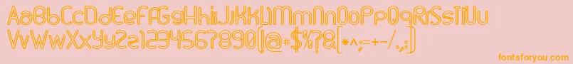 Linu Font – Orange Fonts on Pink Background