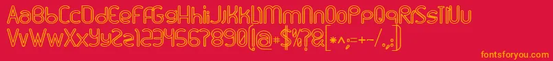 Linu Font – Orange Fonts on Red Background