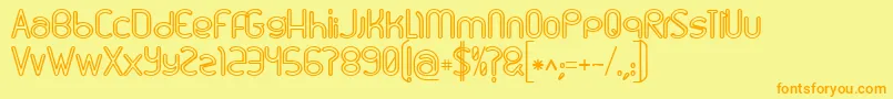 Linu Font – Orange Fonts on Yellow Background