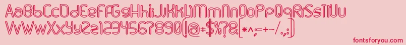 Linu Font – Red Fonts on Pink Background