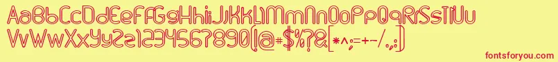 Linu Font – Red Fonts on Yellow Background