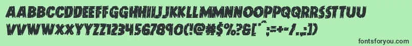 Doktermonstrosemital Font – Black Fonts on Green Background