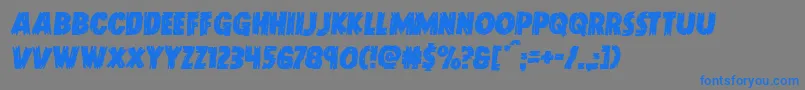 Doktermonstrosemital Font – Blue Fonts on Gray Background