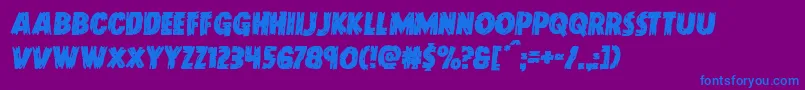 Doktermonstrosemital Font – Blue Fonts on Purple Background