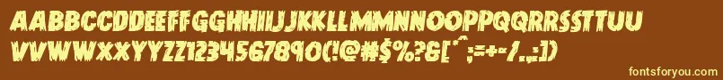 Doktermonstrosemital Font – Yellow Fonts on Brown Background