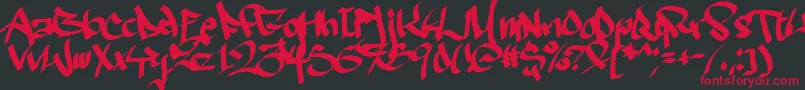 Ruthlesswreckin2 Font – Red Fonts on Black Background