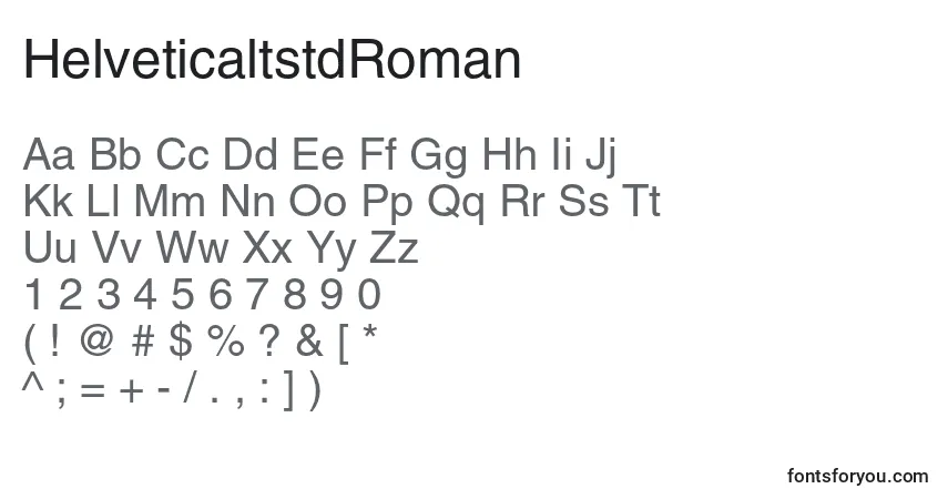 Schriftart HelveticaltstdRoman – Alphabet, Zahlen, spezielle Symbole