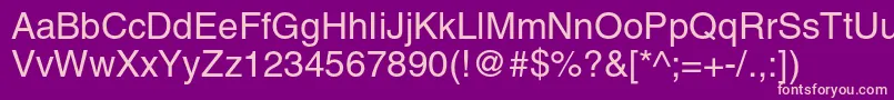 HelveticaltstdRoman Font – Pink Fonts on Purple Background